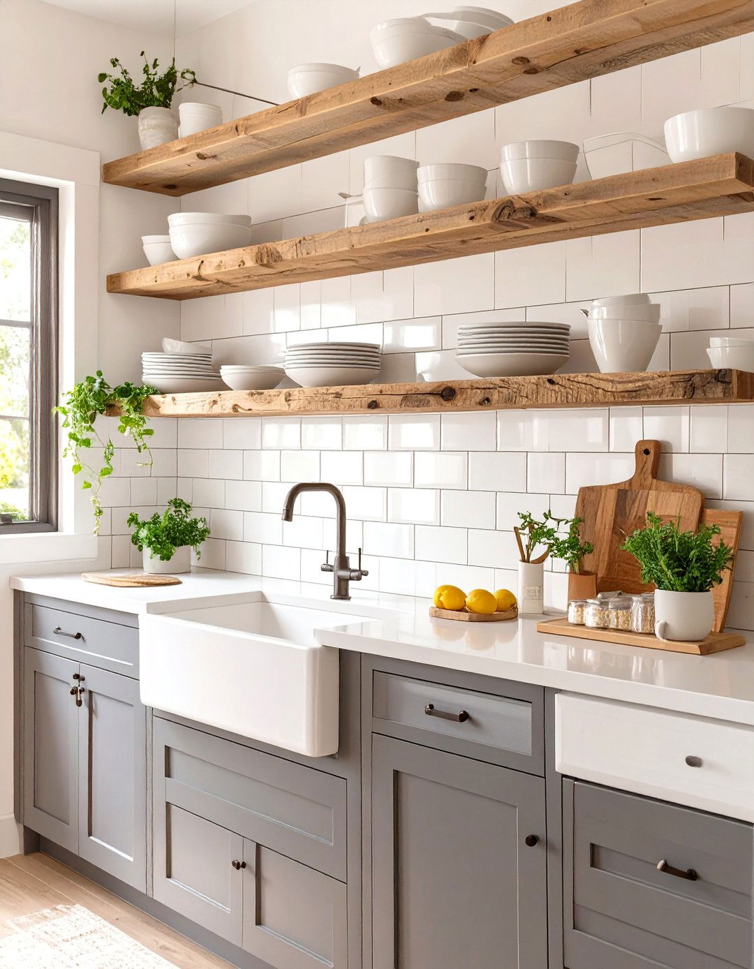 The Open Shelving Farmhouse Kitchen - 30 ai modern farmhouse kitchen ideas