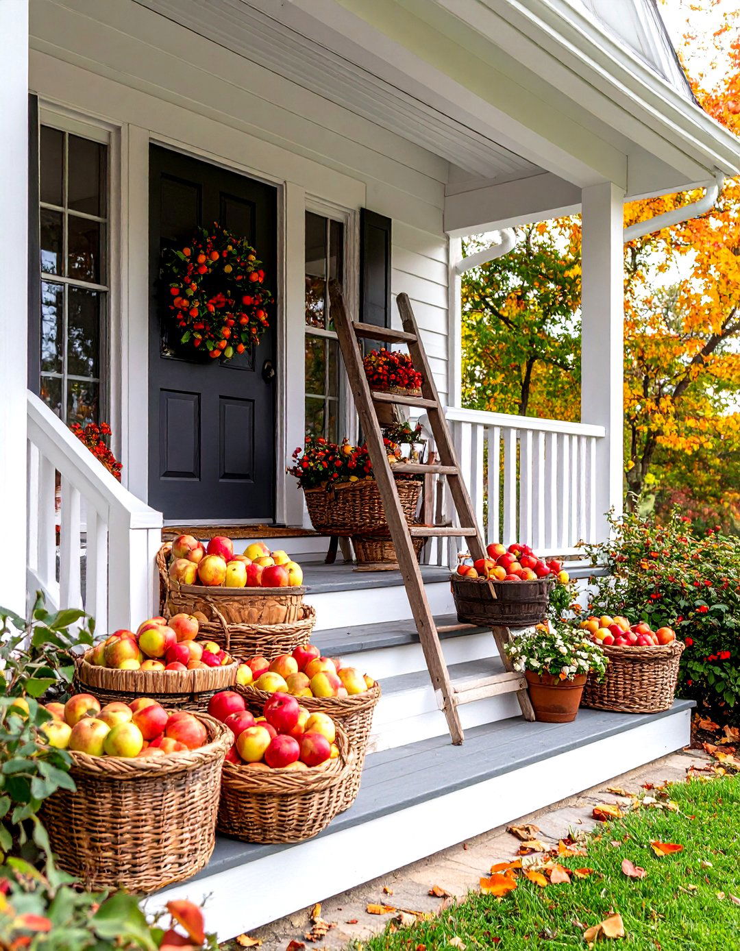 The Orchard Inspired Front Porch - 30 fall front porch ideas