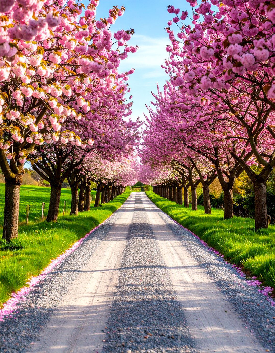 The Orchard Lined Driveway - 30 driveway landscape ideas