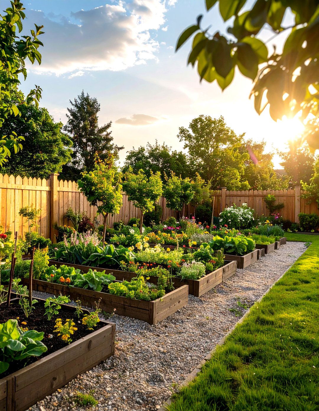 The Orchard and Vegetable Garden - 30 large backyard ideas