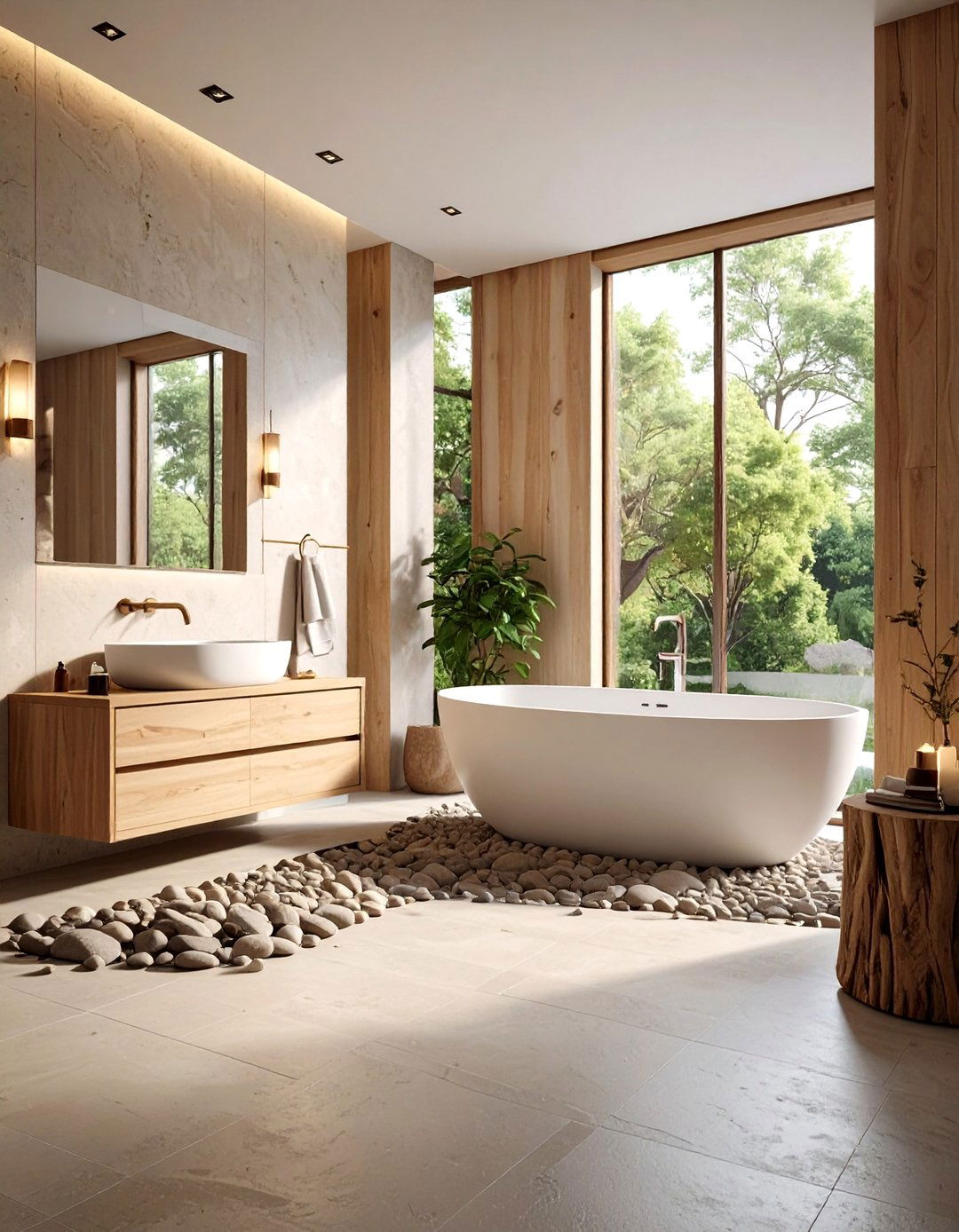 The Organic Modern Bathroom Sanctuary - 30 3d home design online ideas
