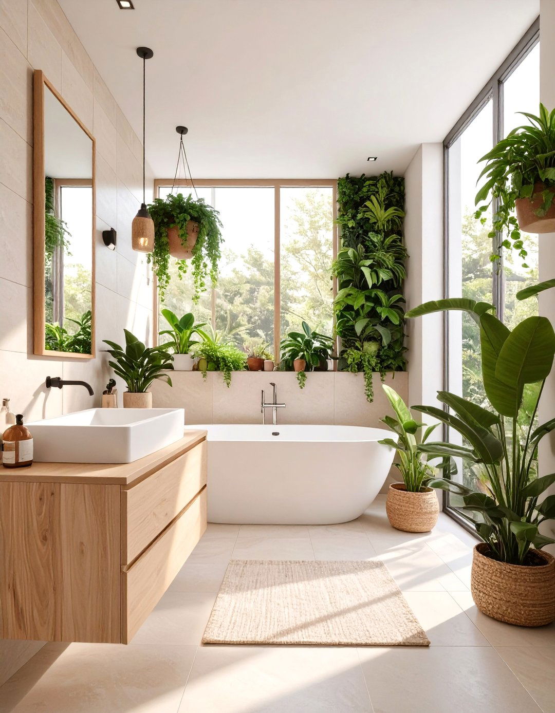 The Organic Modern Bathroom - 30 bathroom decorating ideas