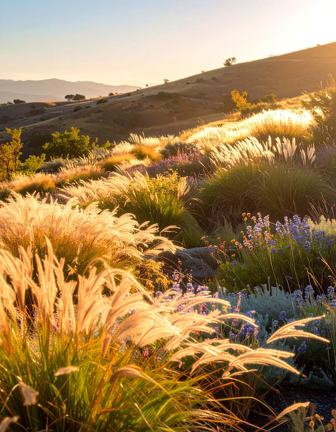 The Ornamental Grass Prairie - 30 hillside landscaping ideas on a budget