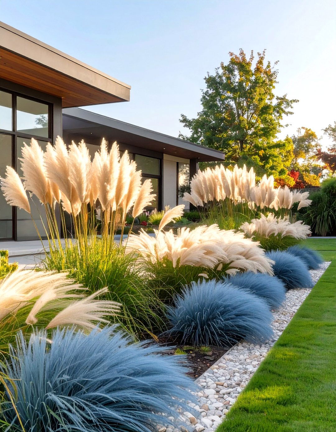 The Ornamental Grass Showcase - 30 curb appeal front yard landscaping ideas