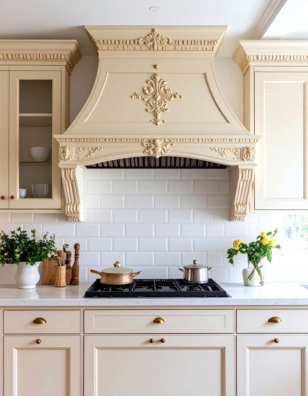 The Ornate Carved Wood Kitchen Hood - 30 kitchen range hood ideas