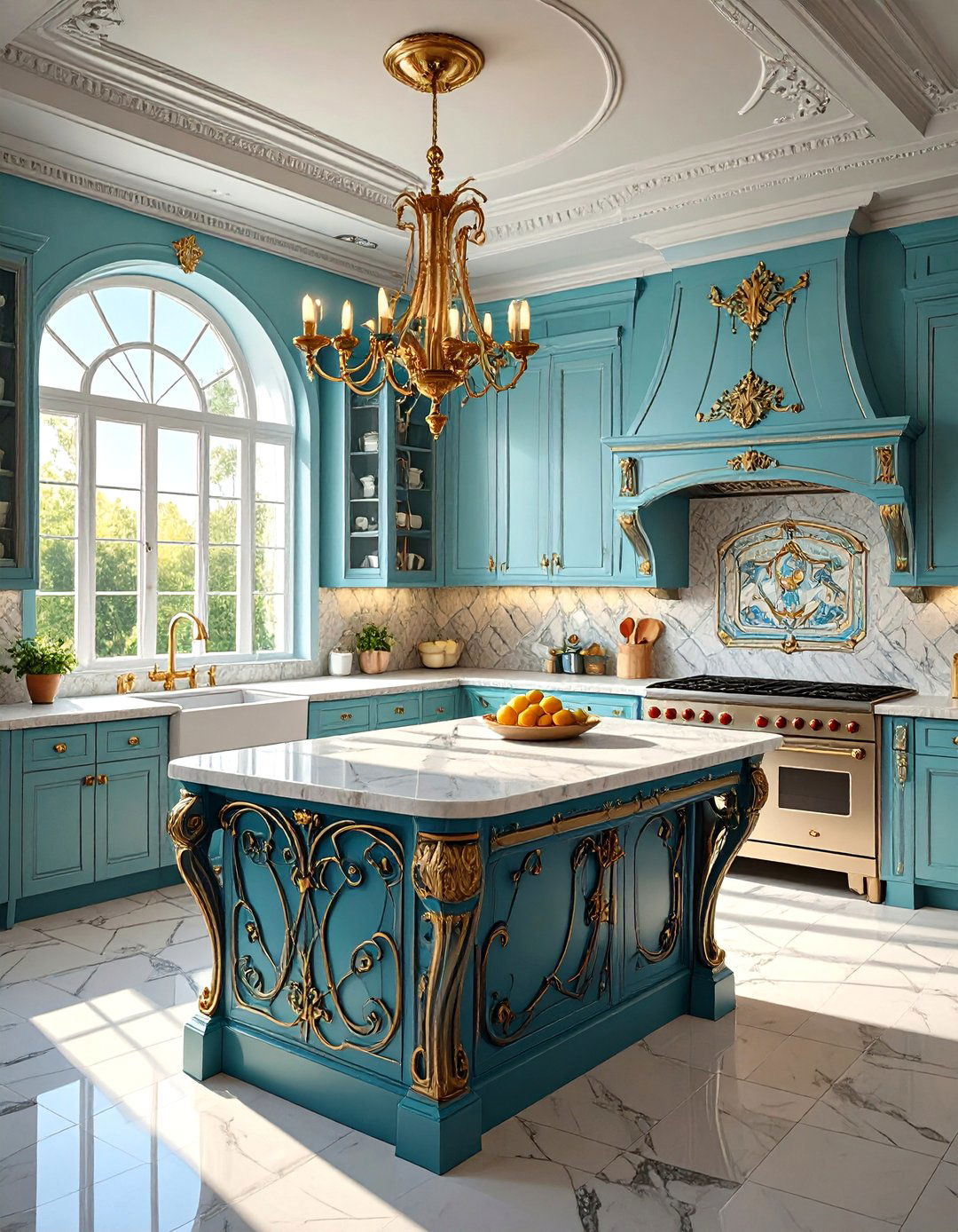 The Ornate Ironwork Kitchen Island - 30 art nouveau interior design ideas