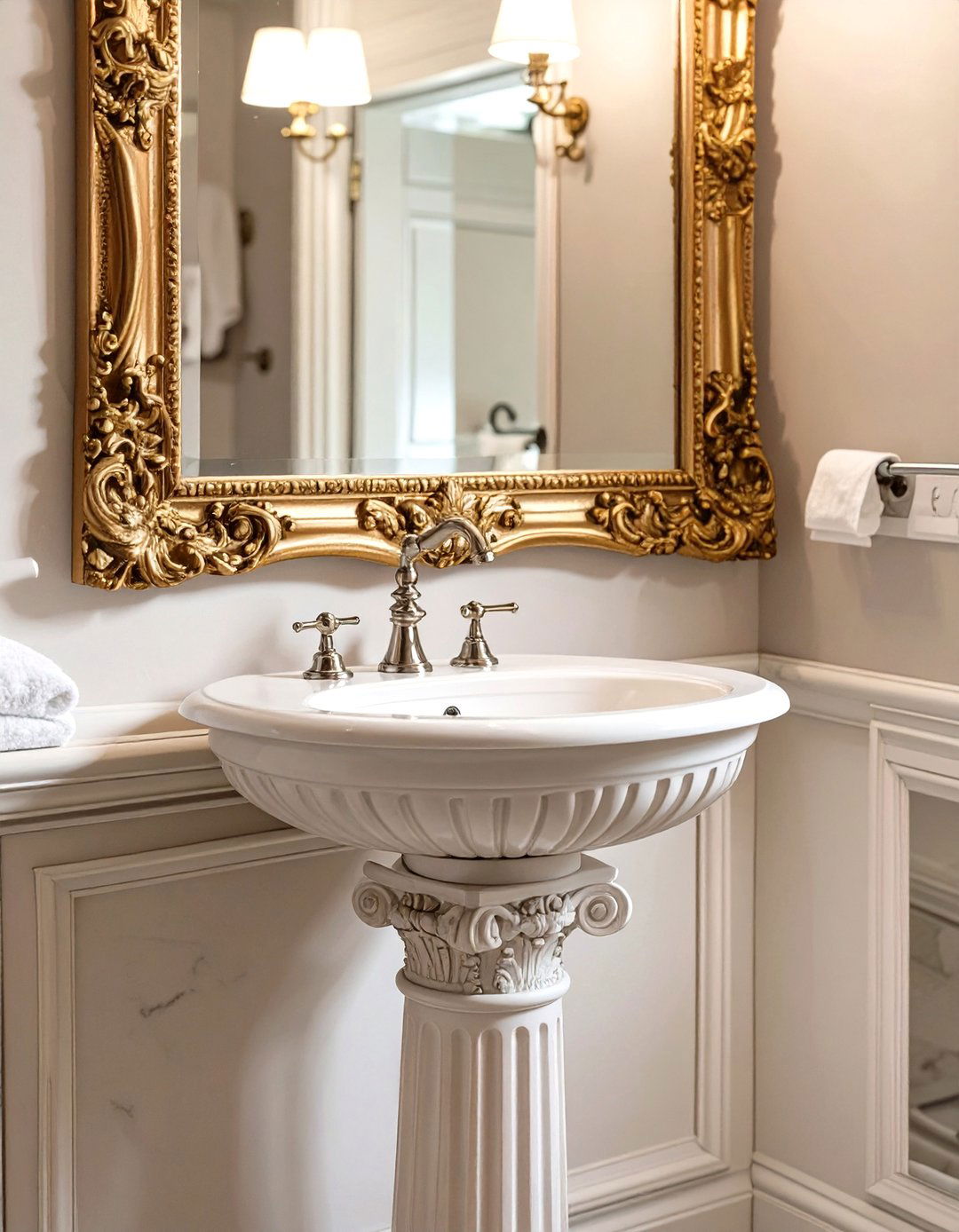 The Ornate Pedestal Bathroom Sink - 30 bathroom sink ideas