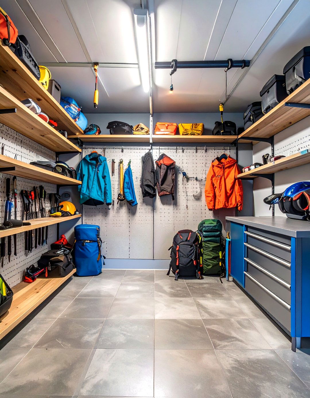 The Outdoor Adventurers Gear Garage - 30 garage setup ideas