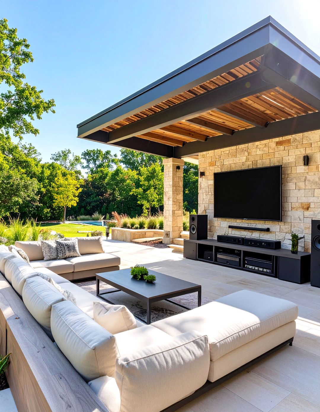 The Outdoor Audio Visual Entertainment Zone - 30 buckhead landscape and design reviews ideas