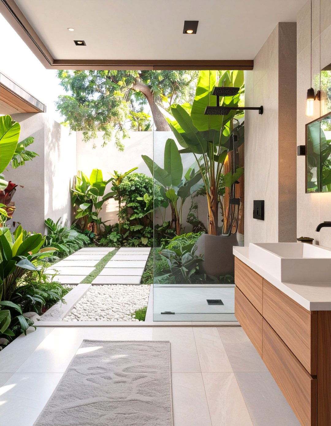 The Outdoor Connected Bathroom - 30 masculine bathroom ideas