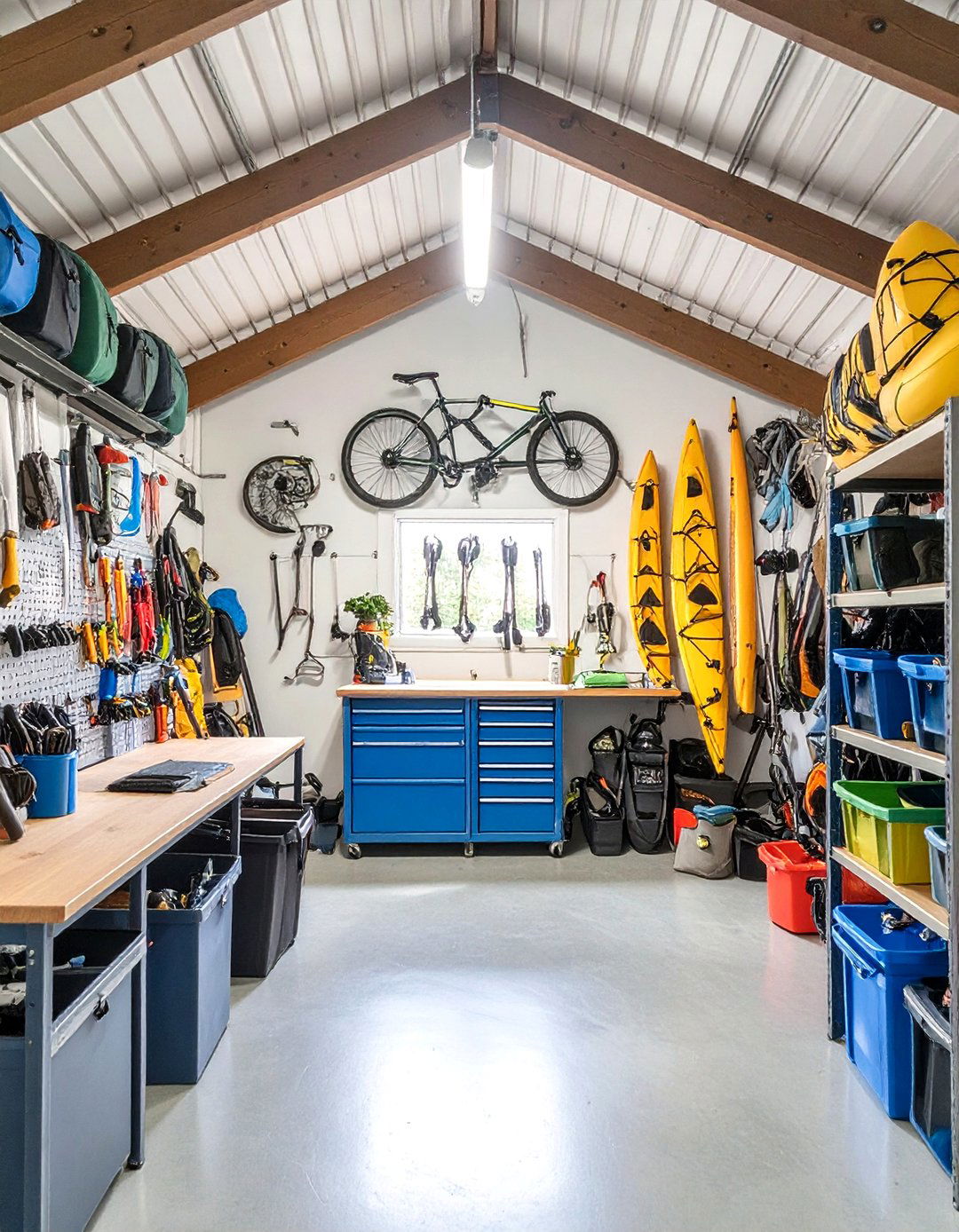 The Outdoor Enthusiasts Gear Garage - 30 garage hangout ideas