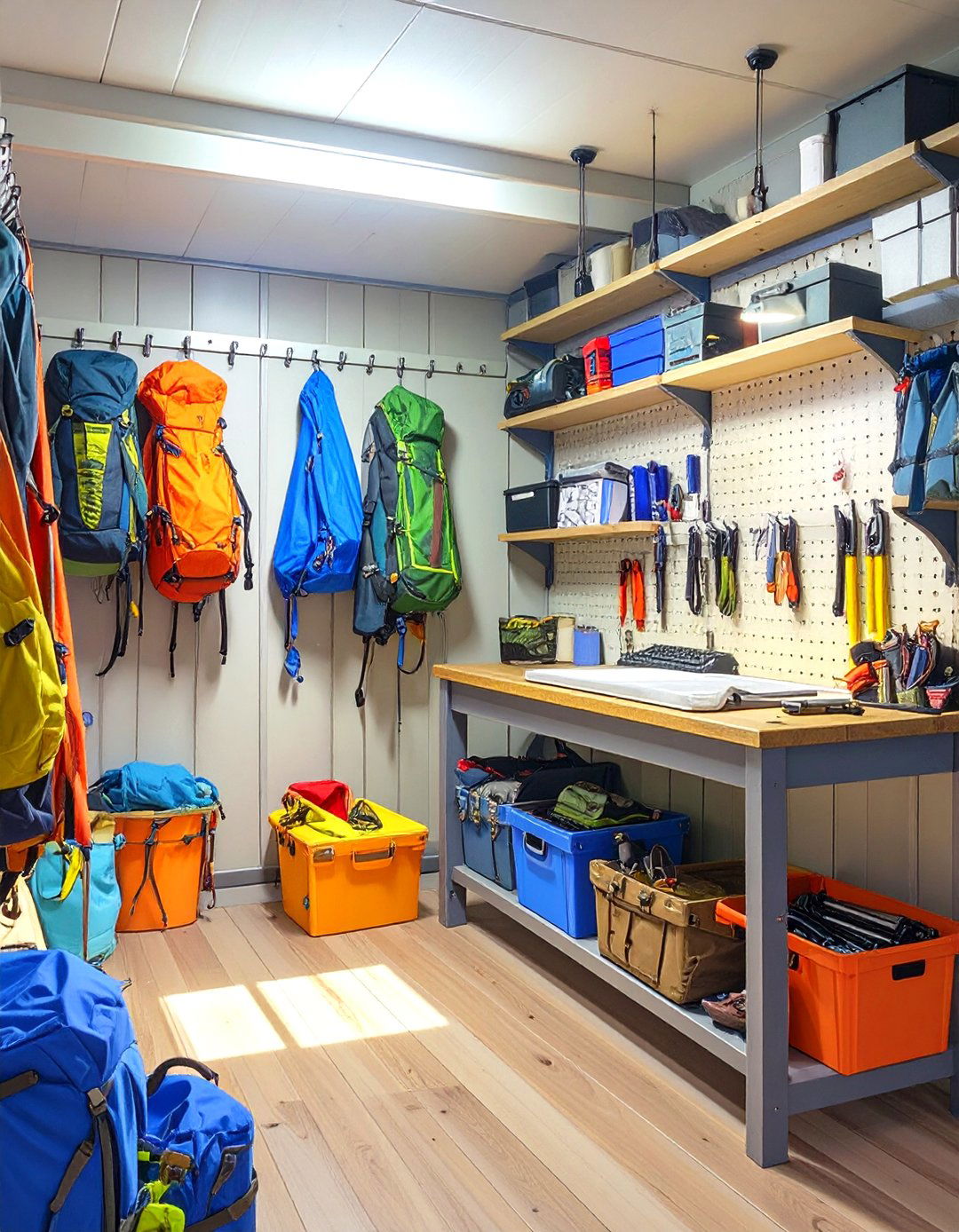 The Outdoor Enthusiasts Gear Room - 30 man cave basement ideas