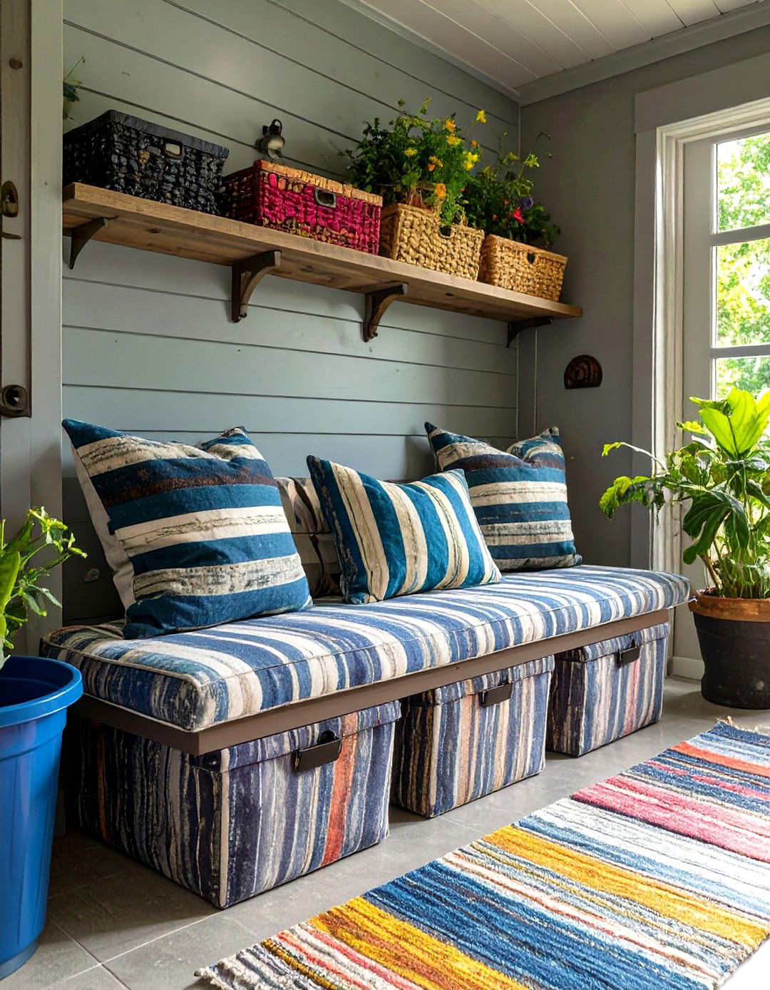 The Outdoor Fabric Garage Mudroom - 30 garage mudroom ideas