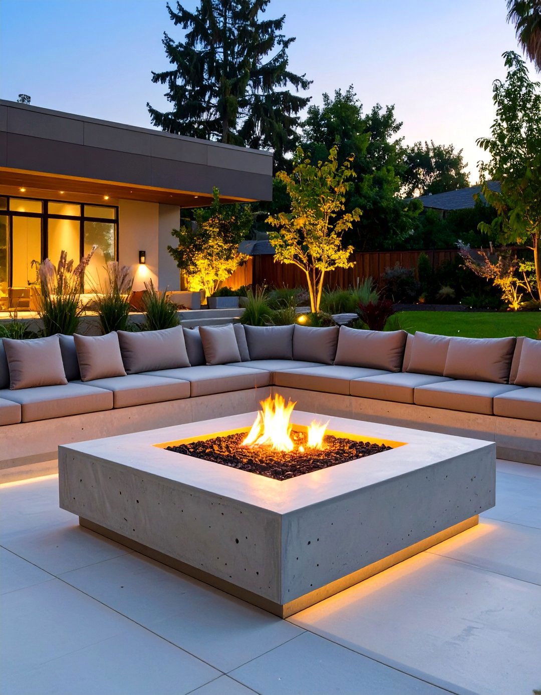 The Outdoor Fire Pit Lounge - 30 modern landscape design ideas