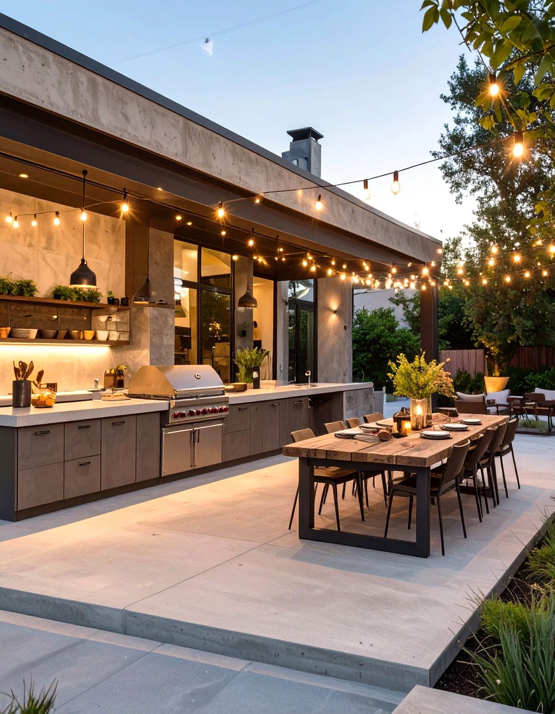 The Outdoor Industrial Kitchen and Patio - 30 industrial house design ideas