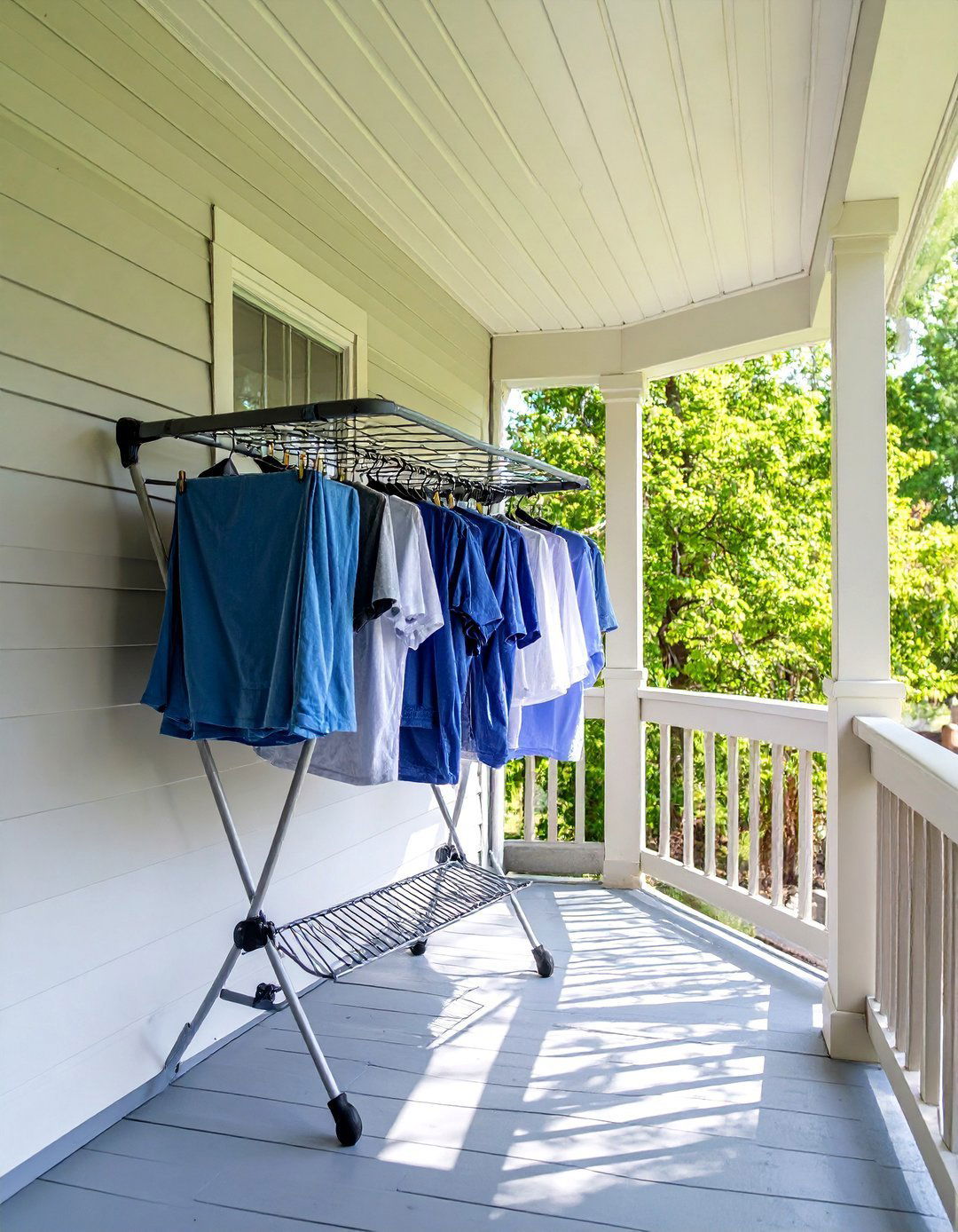 The Outdoor Inspired Covered Porch Laundry Room Rack - 30 laundry room drying rack ideas