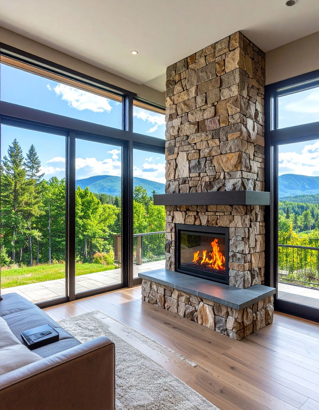 The Outdoor Inspired Living Room Fireplace - 30 living room fireplace ideas