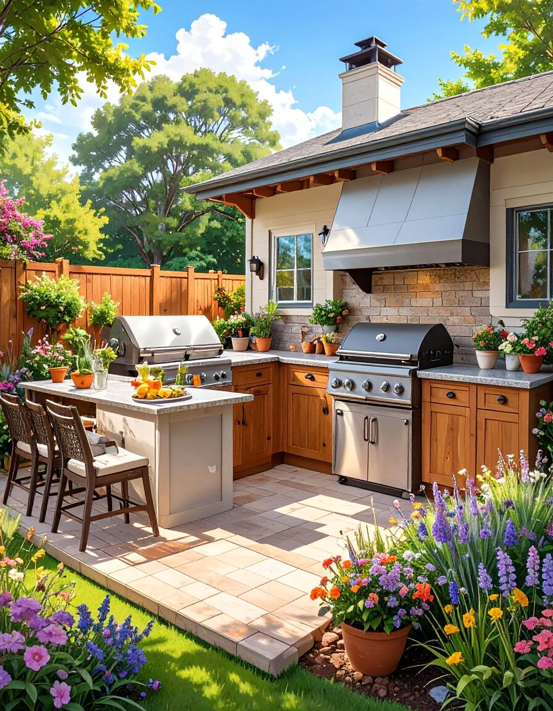 The Outdoor Kitchen Backyard Deck - 30 deck ideas for backyard