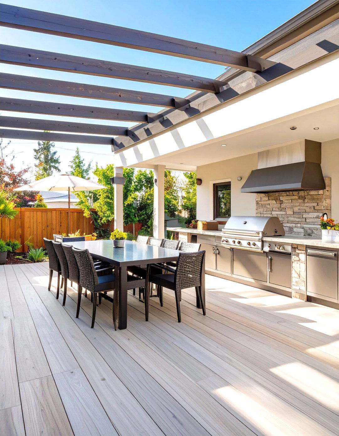 The Outdoor Kitchen and Dining Deck - 30 cool deck ideas