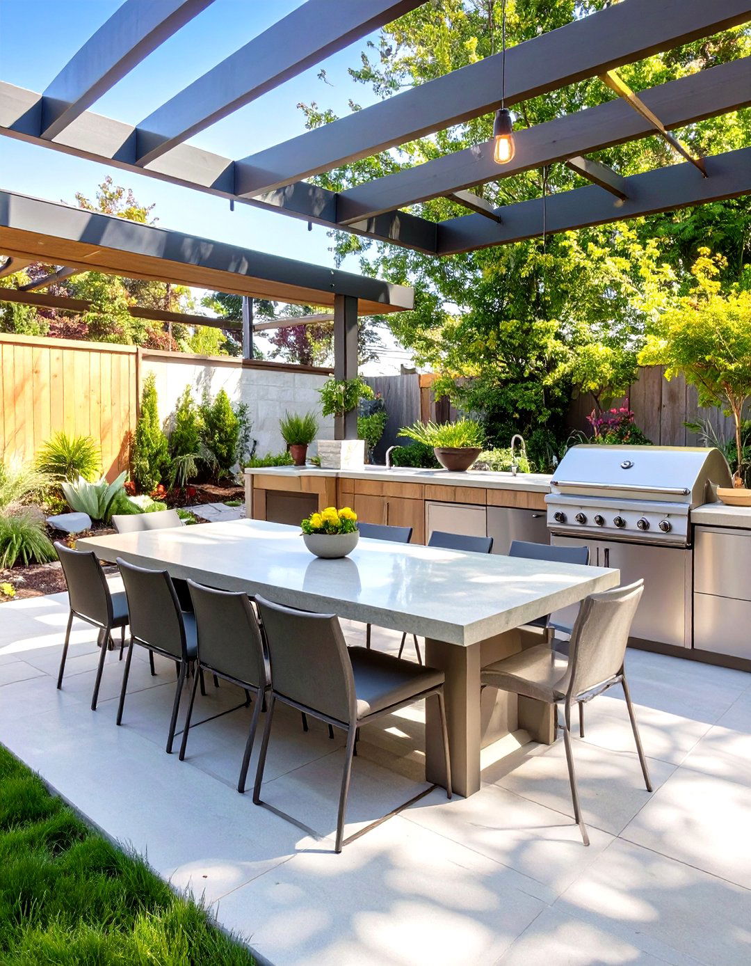 The Outdoor Kitchen and Dining Garden - 30 modern garden ideas