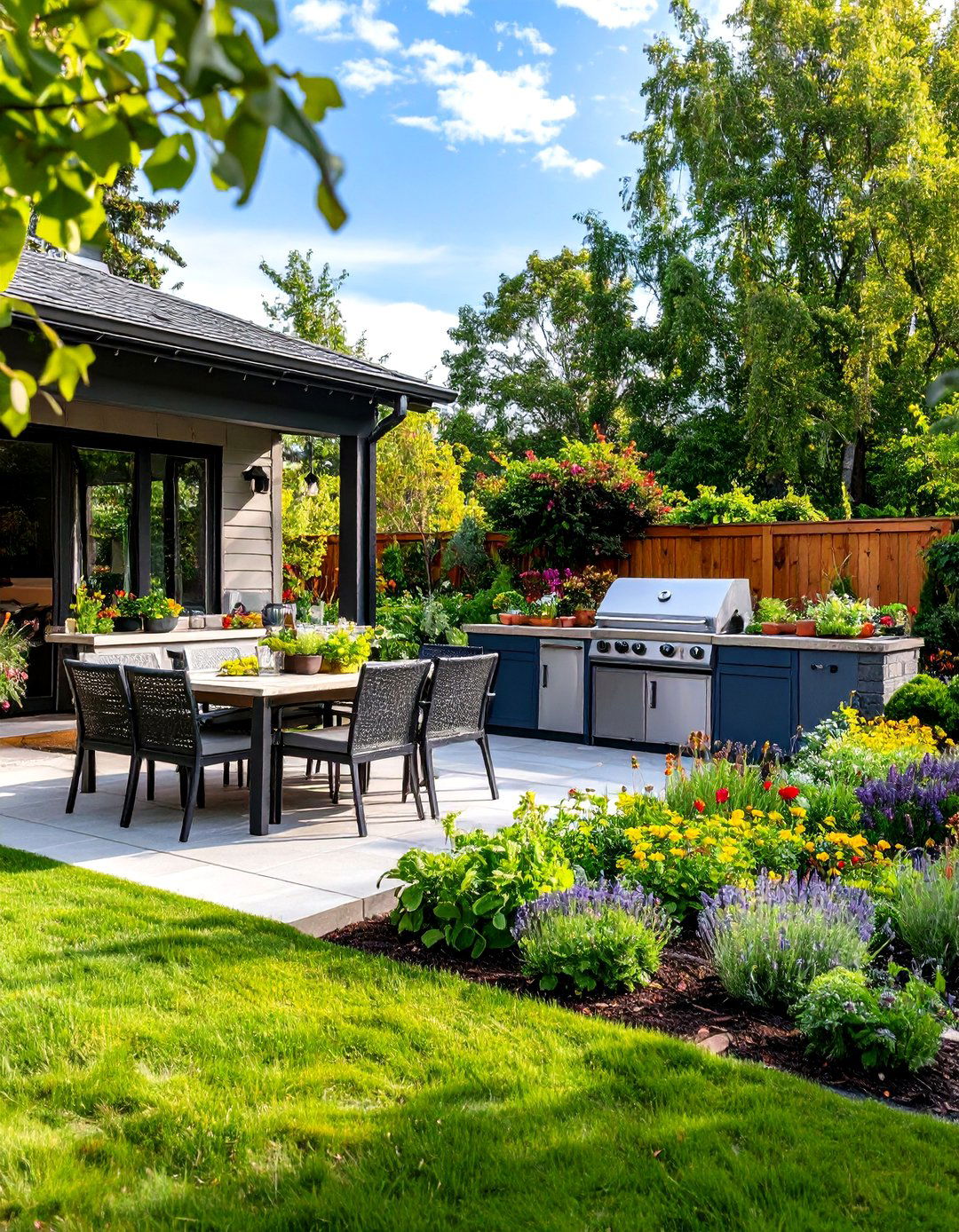 The Outdoor Kitchen and Dining Garden - 30 backyard garden ideas