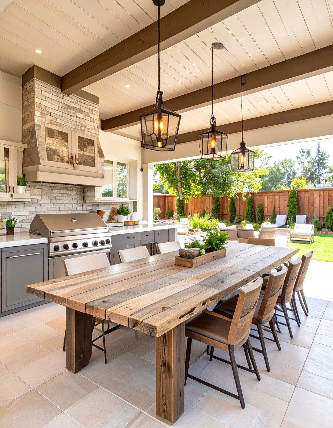 The Outdoor Kitchen and Dining Hub - 30 covered patio backyard patio ideas