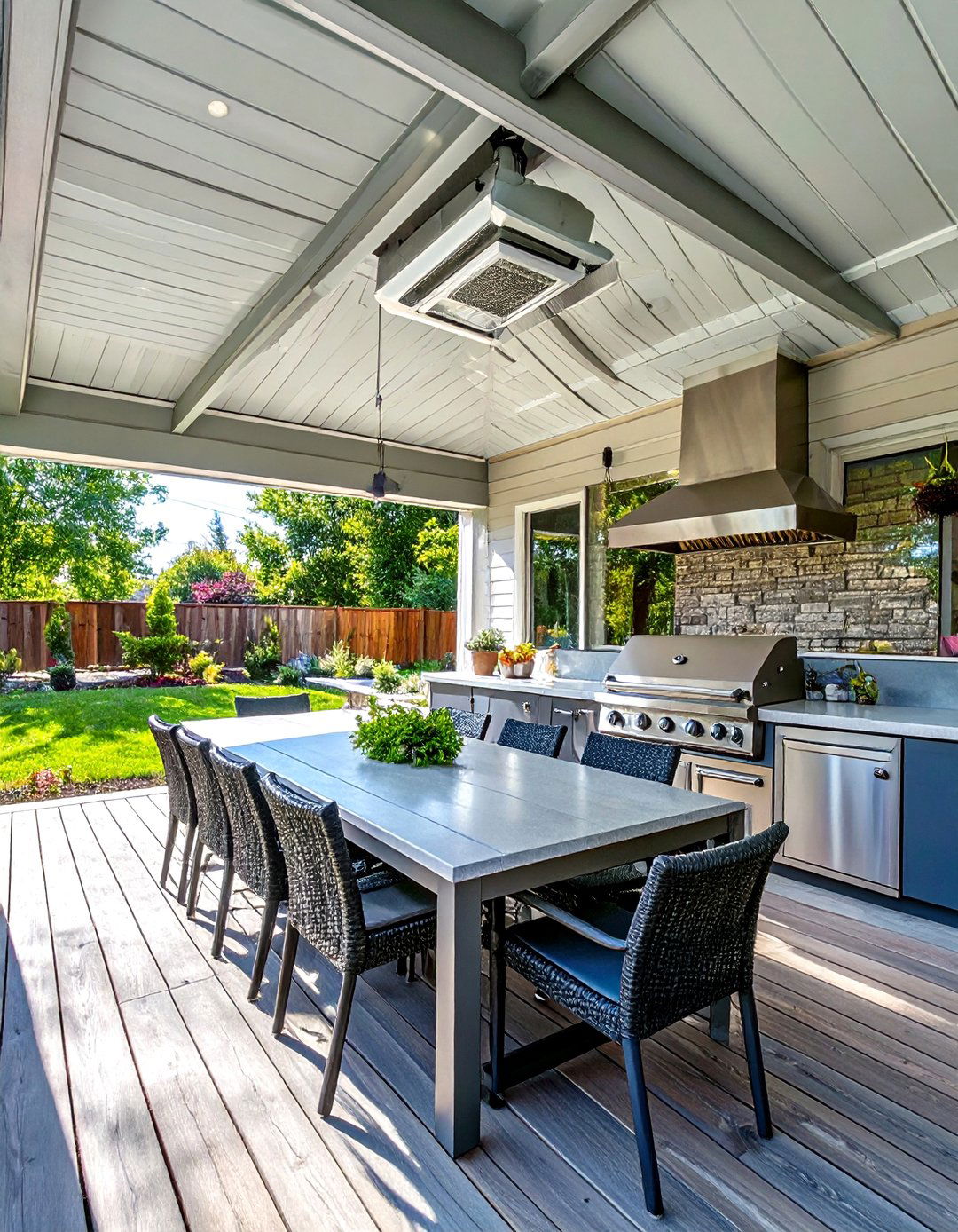 The Outdoor Kitchen and Dining Hub - 30 deck ideas with roof