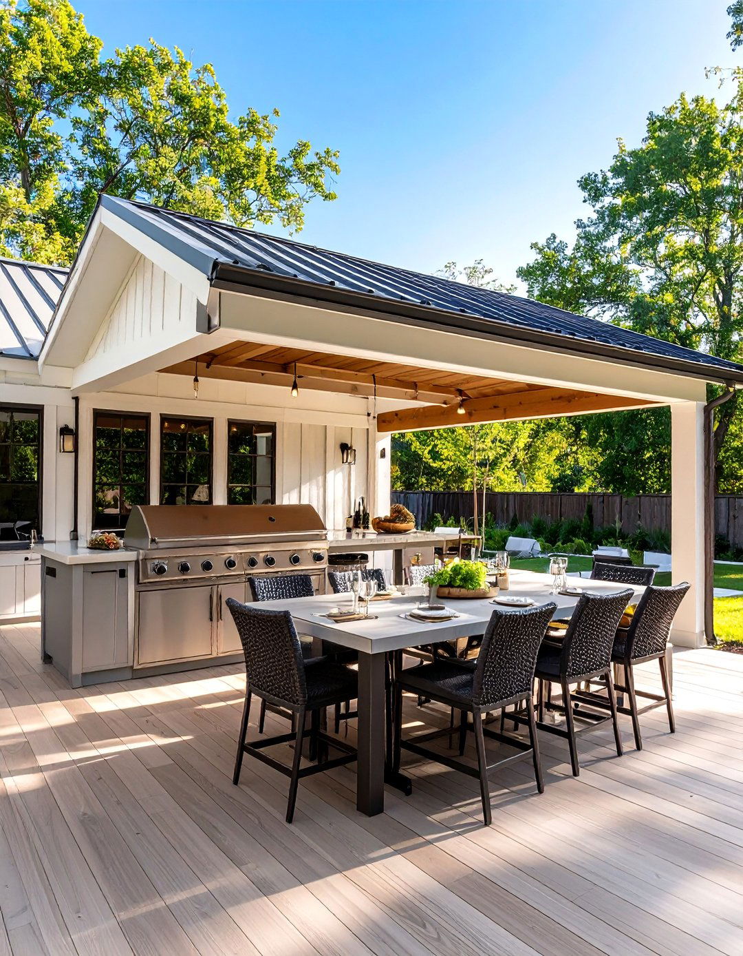 The Outdoor Kitchen and Dining Hub - 30 backyard covered patio ideas