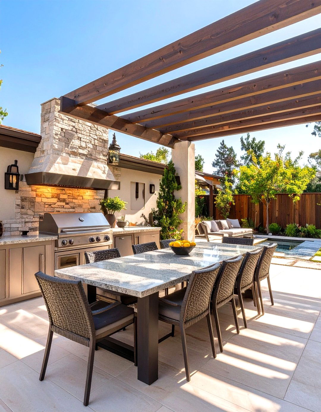 The Outdoor Kitchen and Dining Patio - 30 modern patio ideas