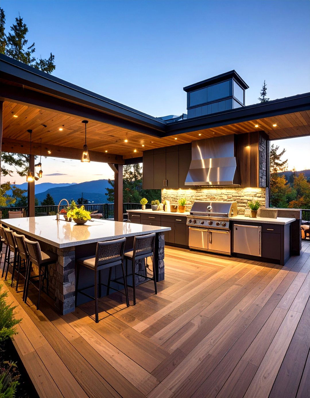 The Outdoor Kitchen and Grill Masters Deck - 30 deck photos ideas