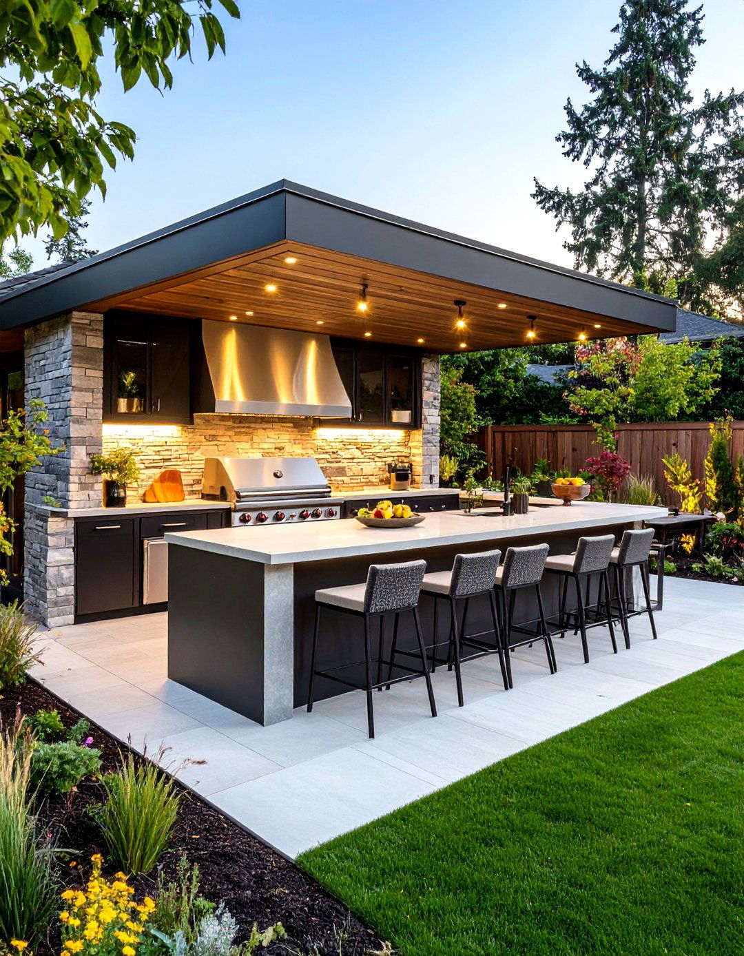 The Outdoor Kitchen and Grill Station Backyard - 30 backyard decor ideas