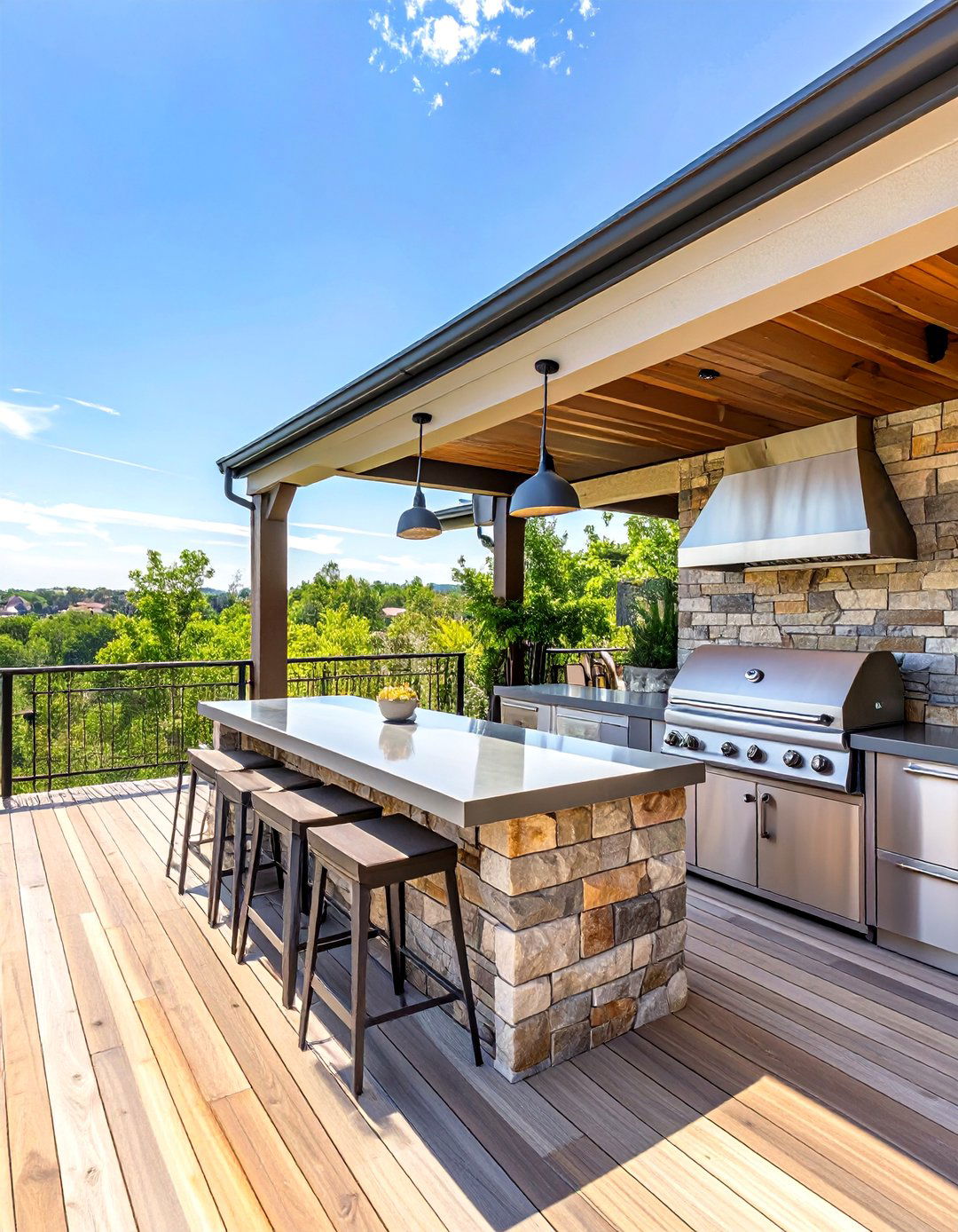 The Outdoor Kitchen and Grilling Station - 30 elevated deck ideas