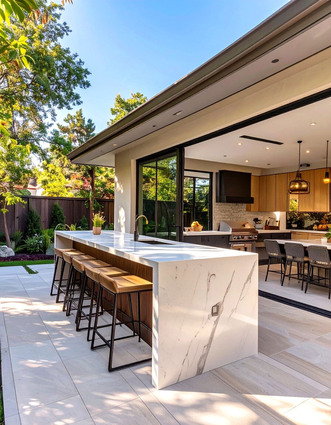 The Outdoor Kitchen with a Pass Through Window - 30 ai outdoor kitchen design ideas