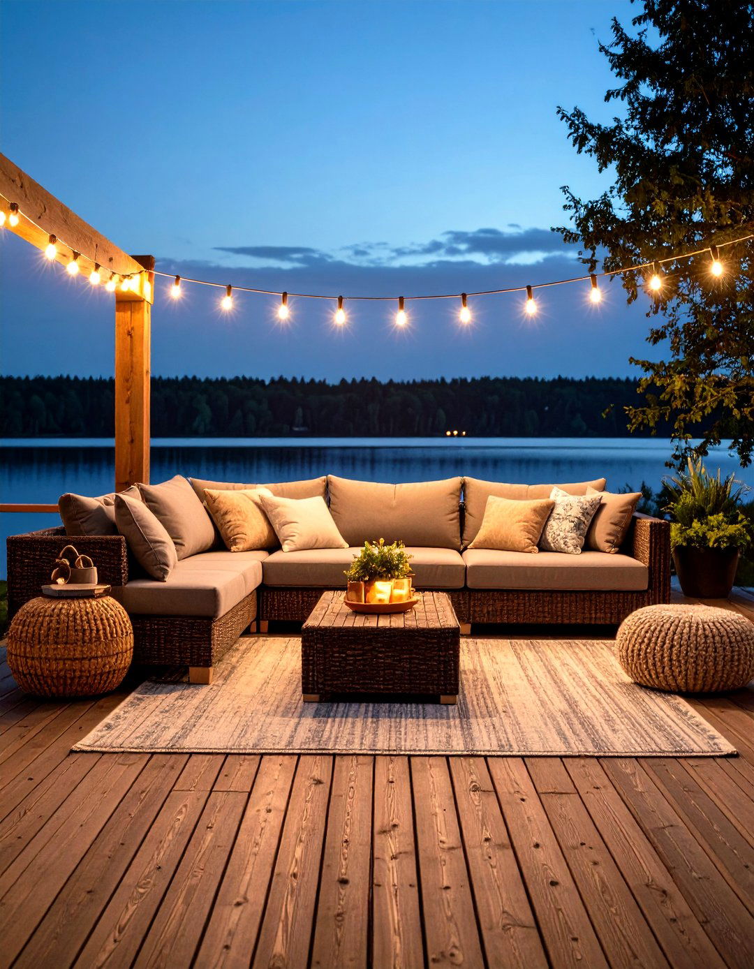 The Outdoor Living Room and Deck - 30 lake house decor ideas