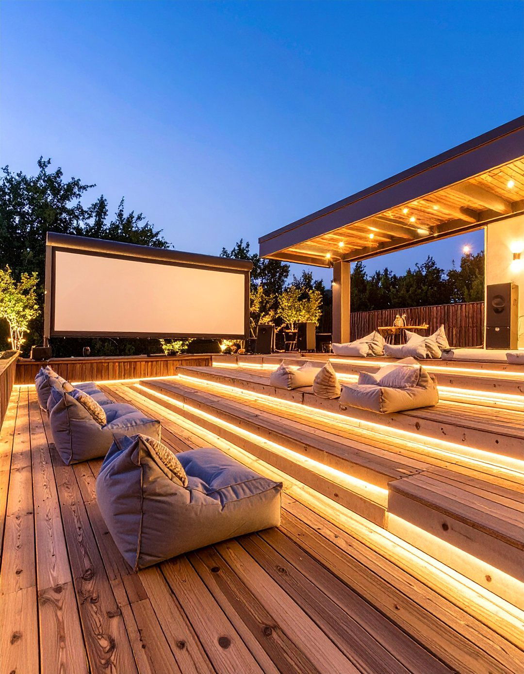 The Outdoor Movie Night Deck - 30 deck design tool ideas
