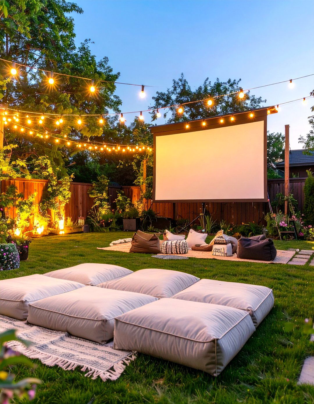 The Outdoor Movie Theater - 30 kids backyard ideas