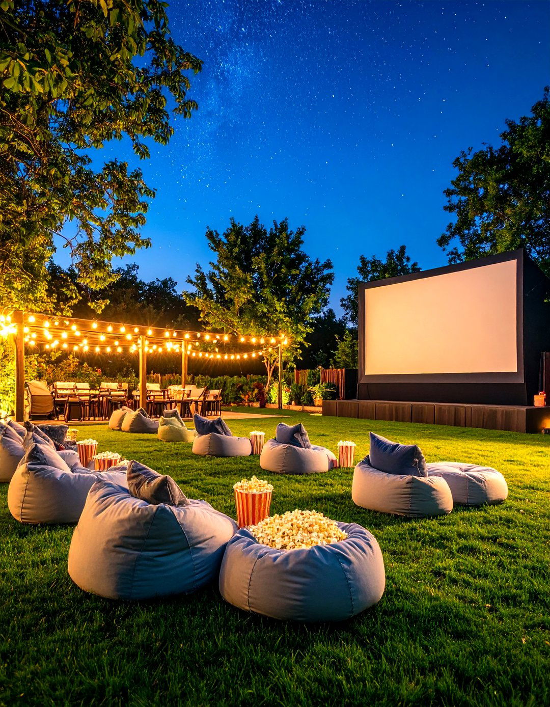 The Outdoor Movie Theater - 30 landscaping backyard ideas