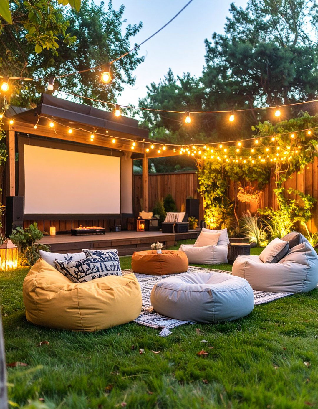 The Outdoor Movie Theater - 30 modern small backyard ideas