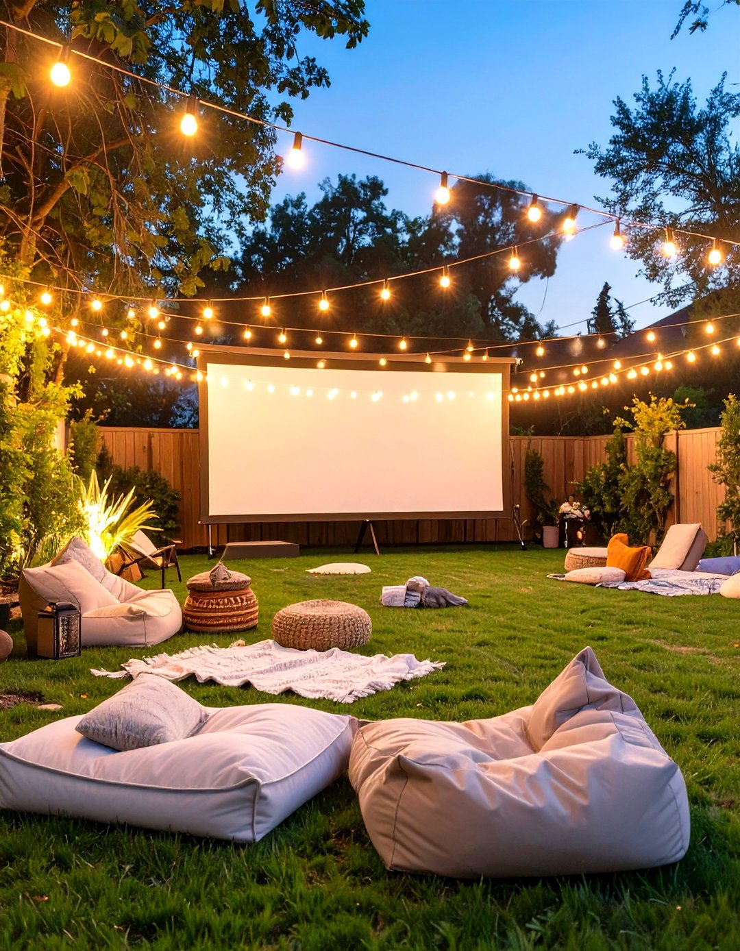 The Outdoor Movie Theater Backyard - 30 cool backyard ideas