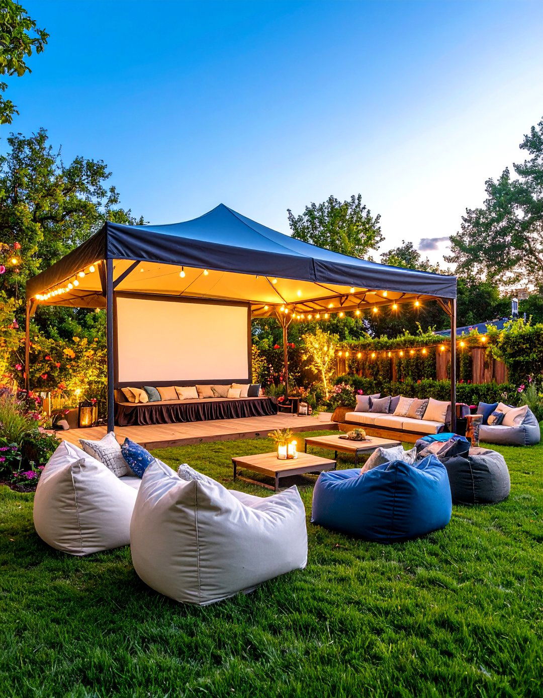 The Outdoor Movie Theater Canopy - 30 backyard canopy ideas