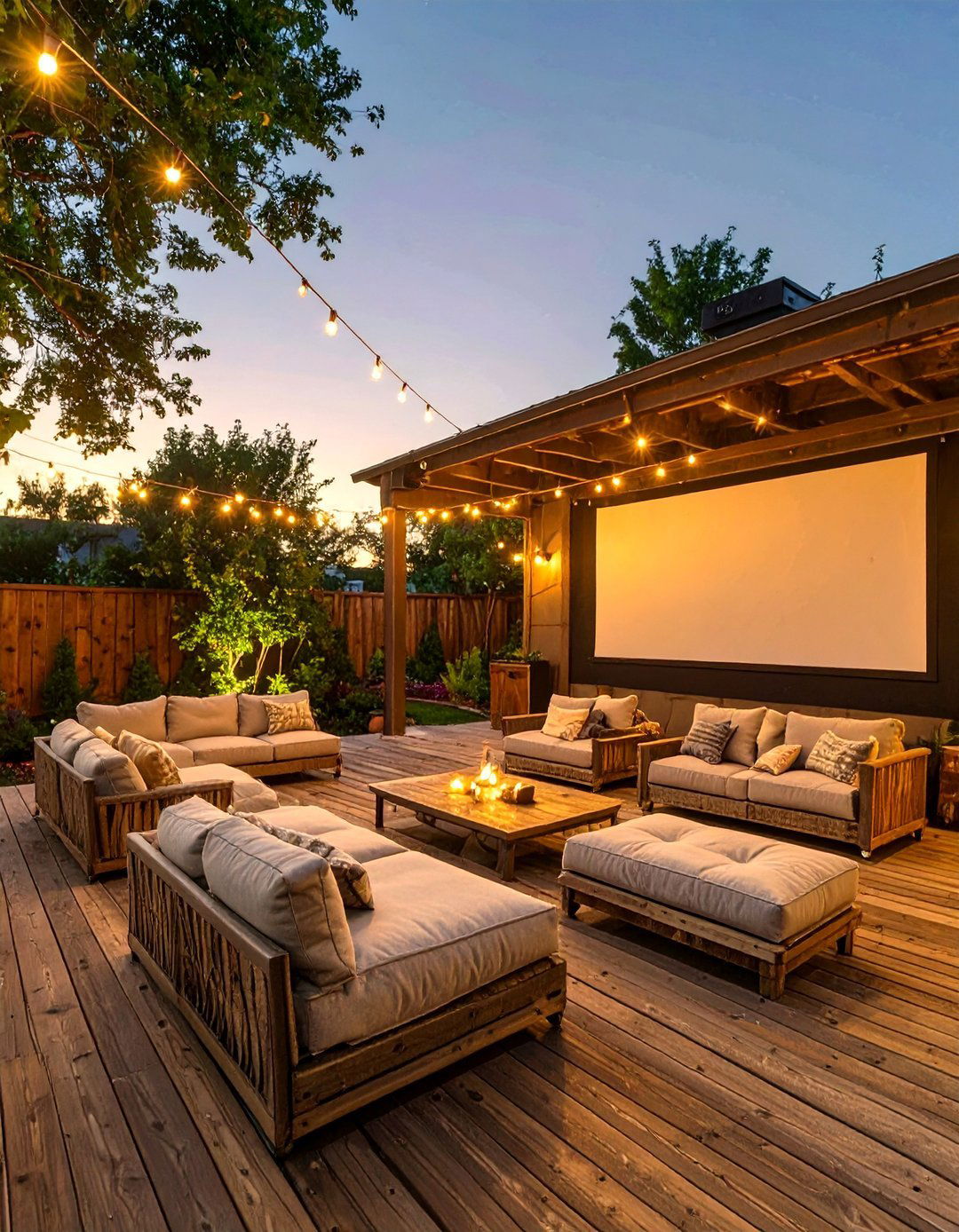 The Outdoor Movie Theater Deck - 30 deck ideas with roof