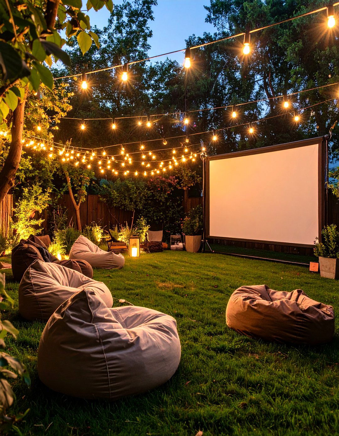 The Outdoor Movie Theater Garden - 30 back yard garden ideas