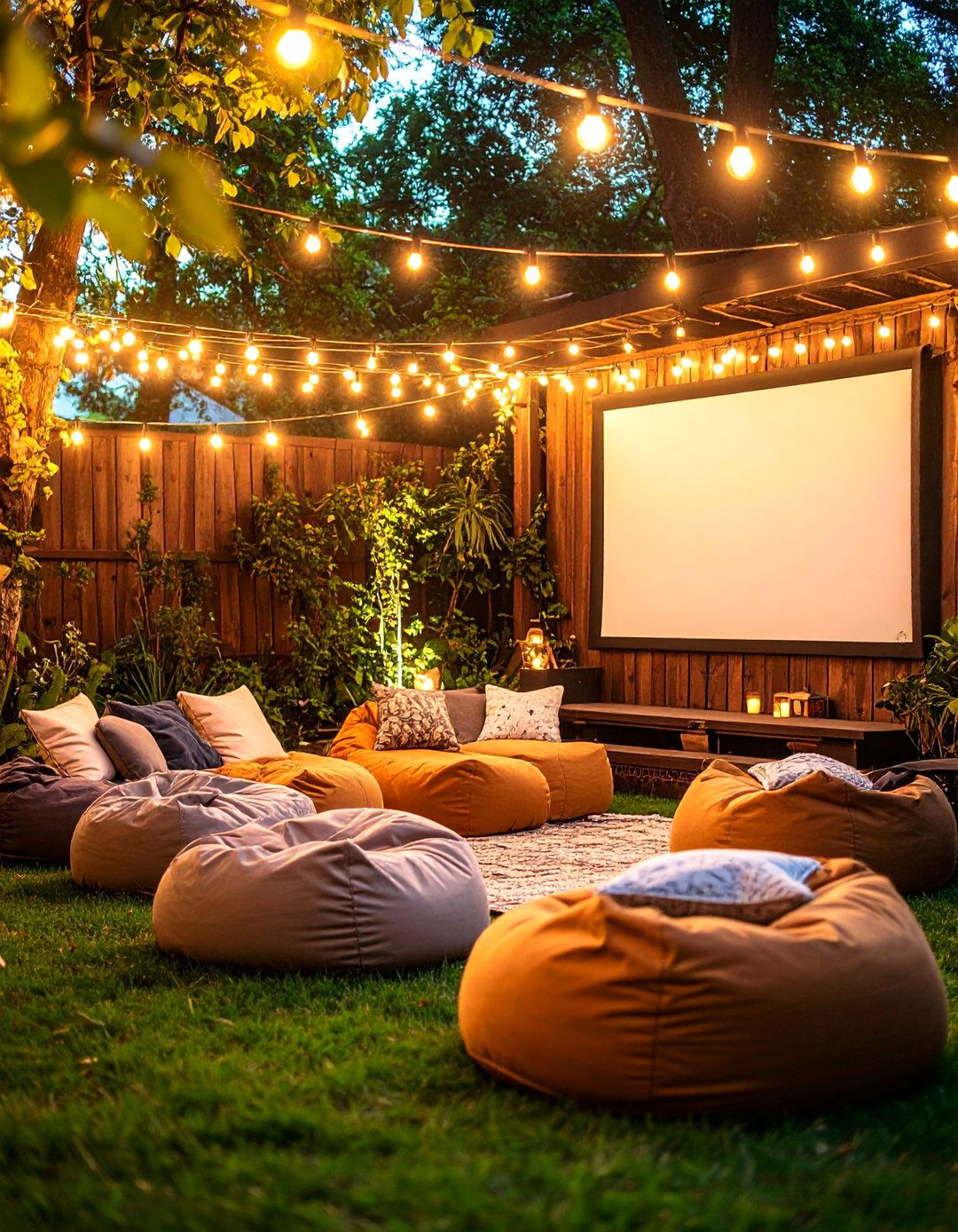 The Outdoor Movie Theater Nook - 30 backyard ideas for small yards