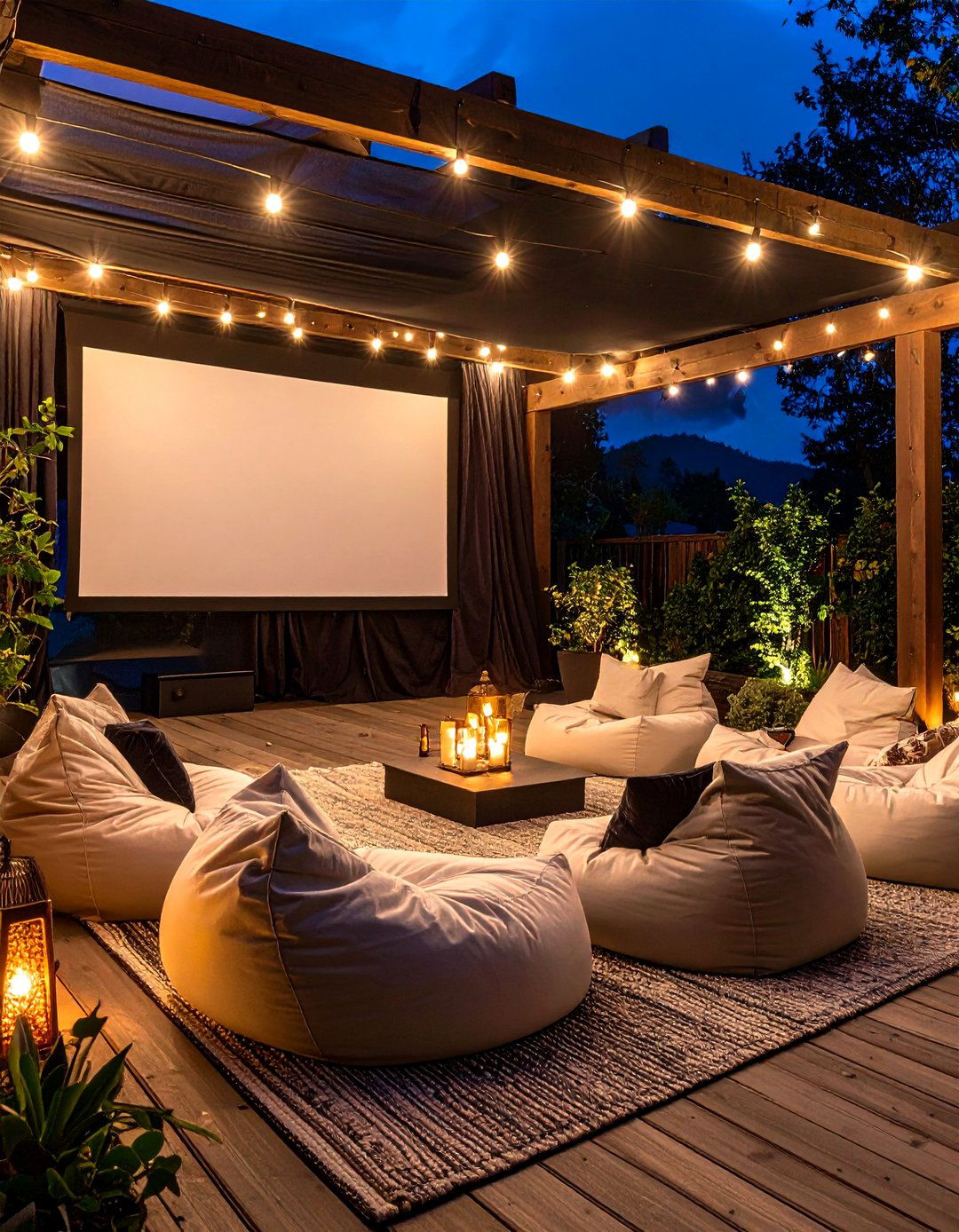 The Outdoor Movie Theater Room - 30 enclosed patio ideas on a budget