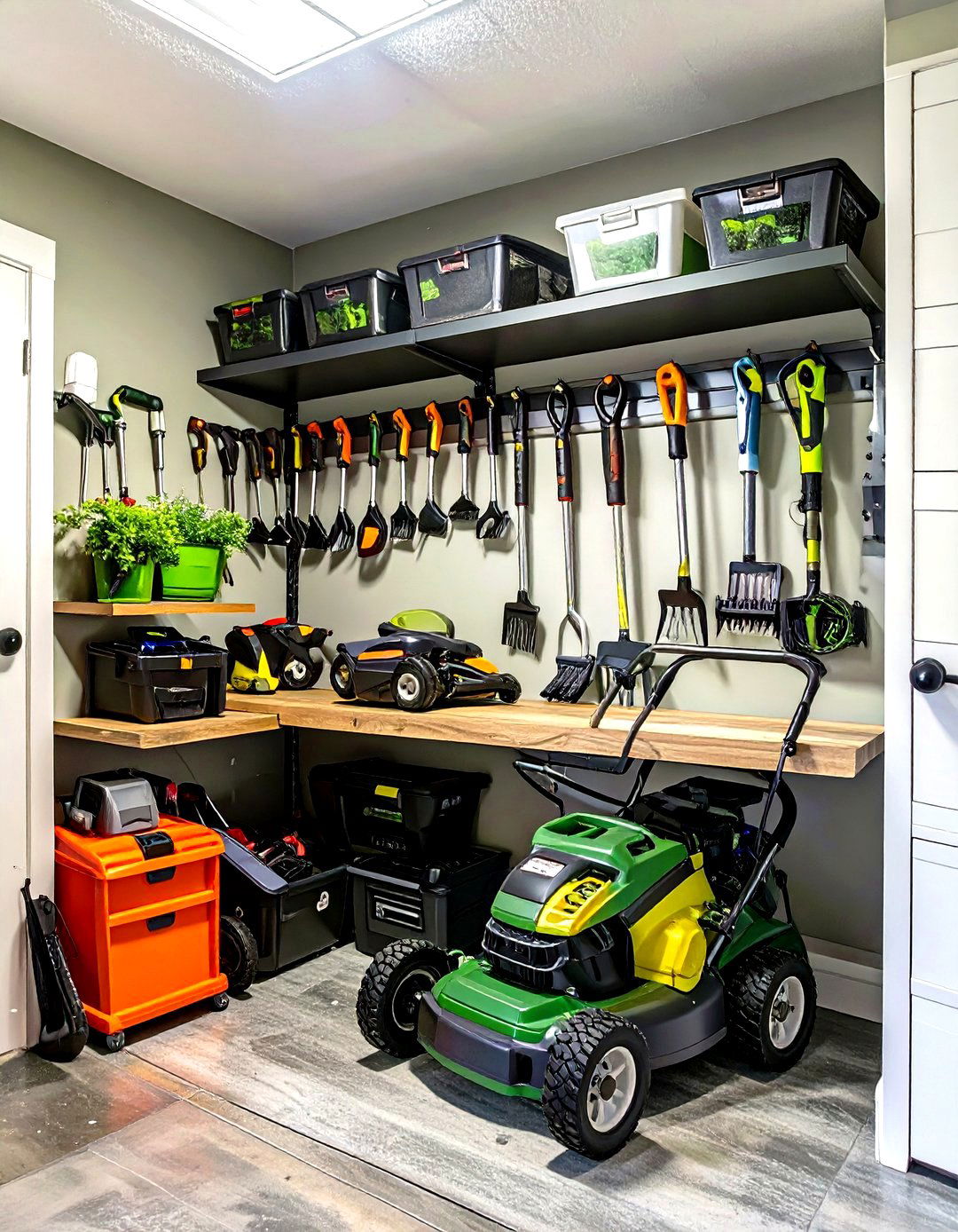 The Outdoor Power Equipment Station - 30 garage tool organization ideas