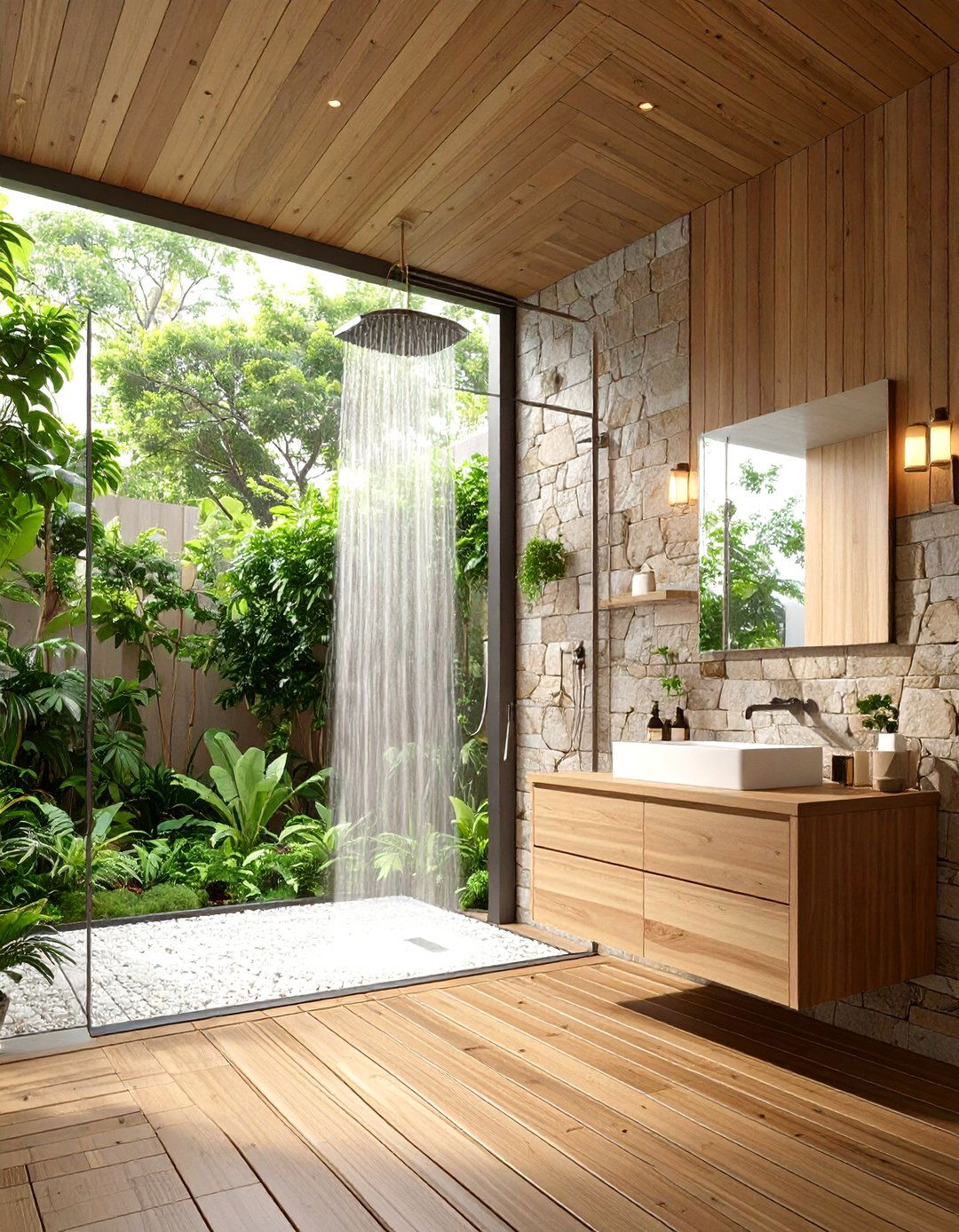 The Outdoor Shower Inspired Bathroom - 30 earthy bathroom ideas