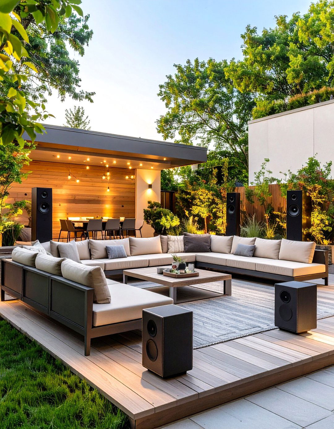 The Outdoor Sound System and Lounge - 30 backyard ideas texas