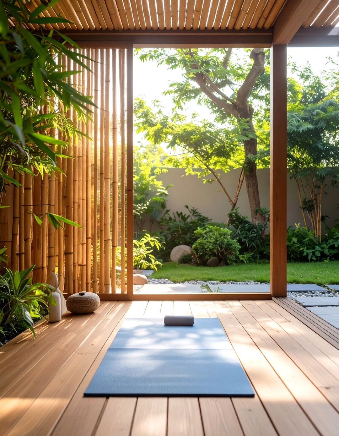 The Outdoor Yoga and Meditation Space - 30 corner garden ideas