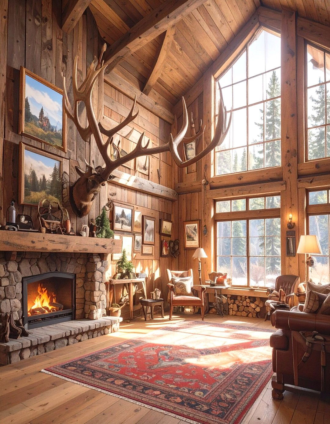 The Outdoorsmans Trophy Room Wall - 30 man cave wall ideas