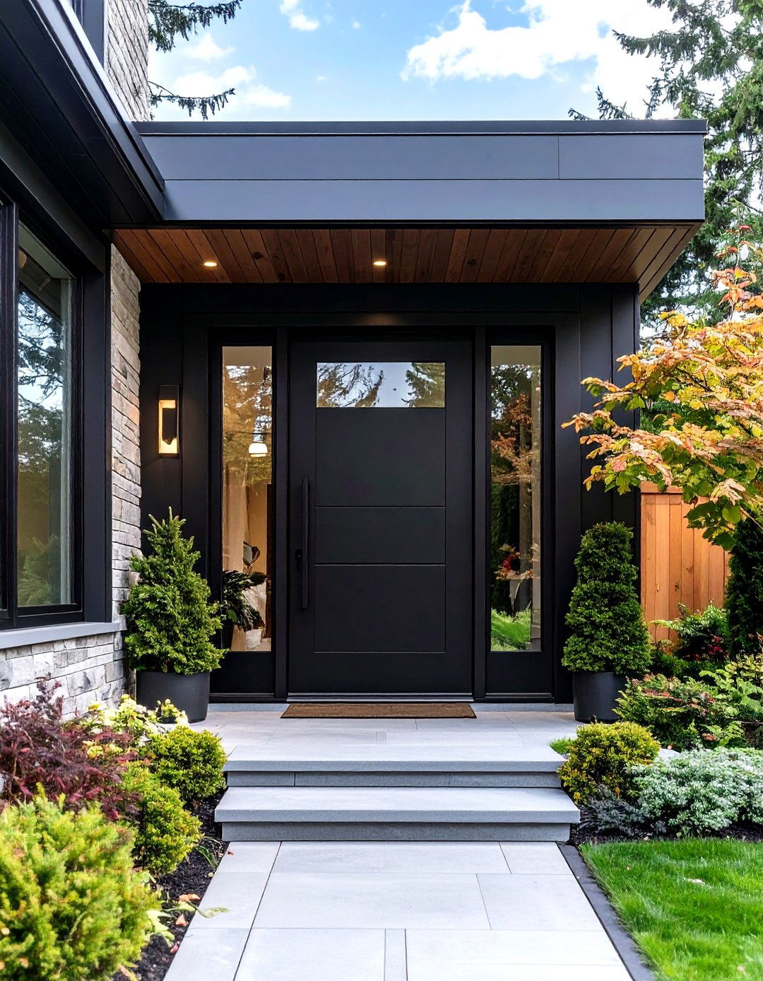 The Over Sized Pivot Door Porch - 30 31 modern front porch ideas